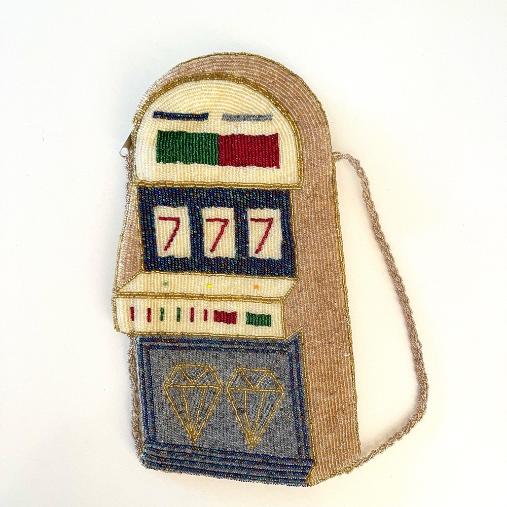 🎰🎰🎰 Vintage Vegas Beaded Shoulder Bag